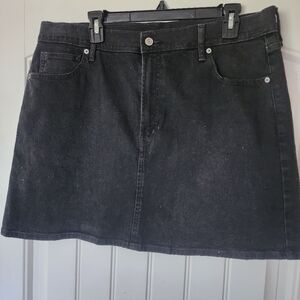 Gap Icon Black Denim Mini Skirt Size 33 / 16T